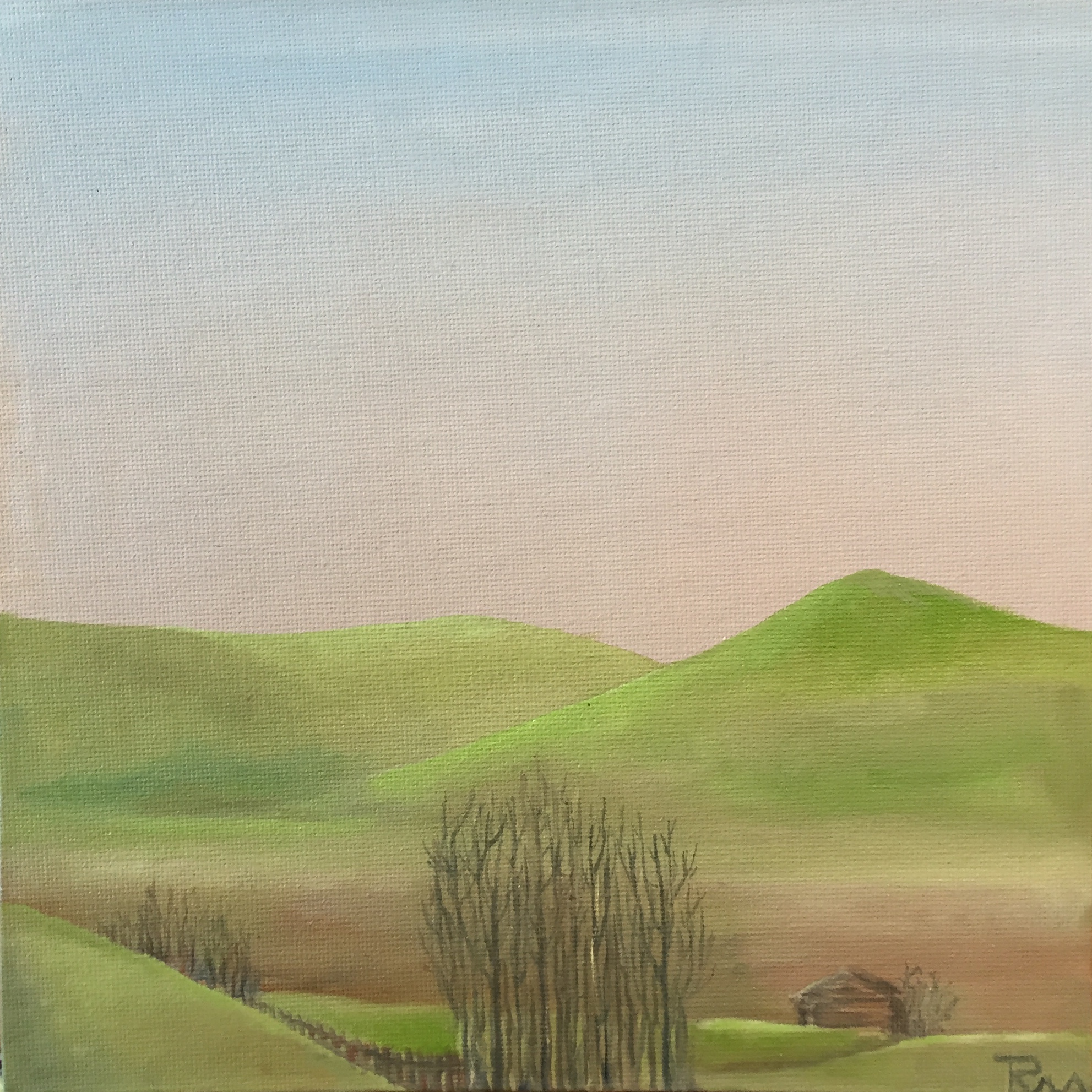 FRÜHLING (2019) Öl auf Leinen, 20cm x 20cm