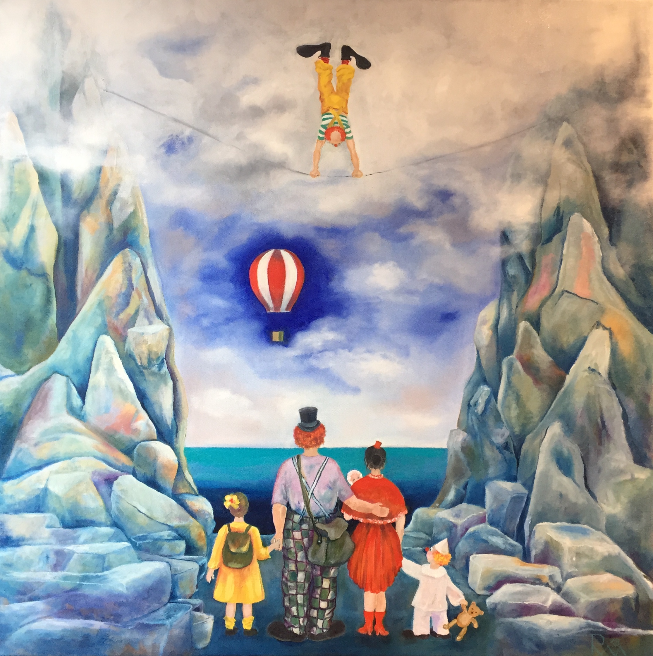 WOHIN (2018) Öl auf Leinen, 80cm x 80cm
